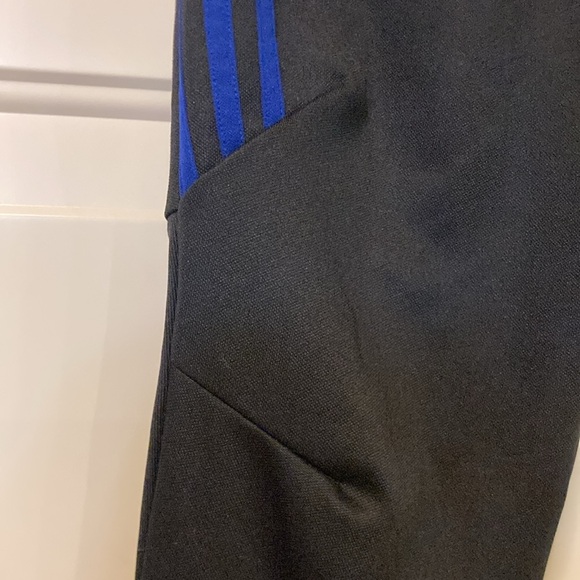 Small Adidas Climacool Black and Blue Athletic Pants with Pockets - Picture 5 of 15